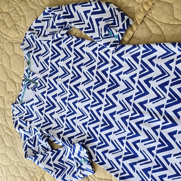 Hatley Dresses & Skirts - Hatley Blue Crush Cevron Dress